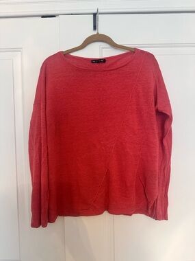 rag & bone Coral-Red Crewneck Sweatshirt